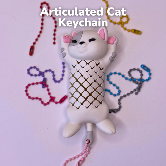 Articulated Cat Keychain – 3D Printed
