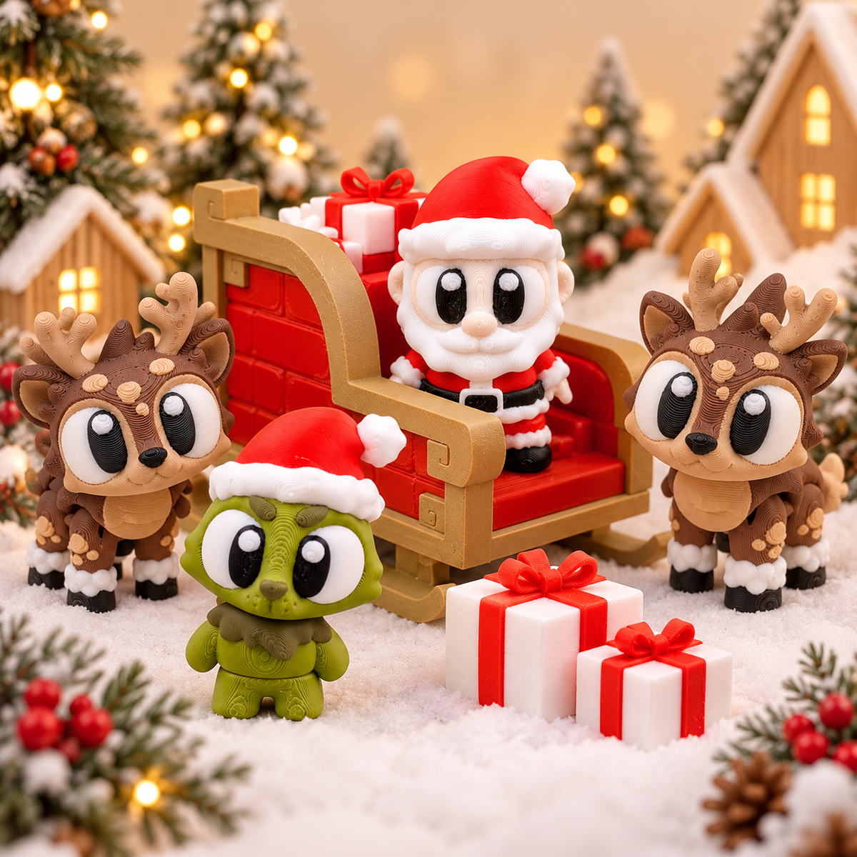 Santa's Christmas Sleigh Play Set