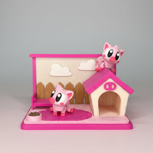 Pets Alive – Mini Pig House Play Set (With 2 Articulated Piglets)