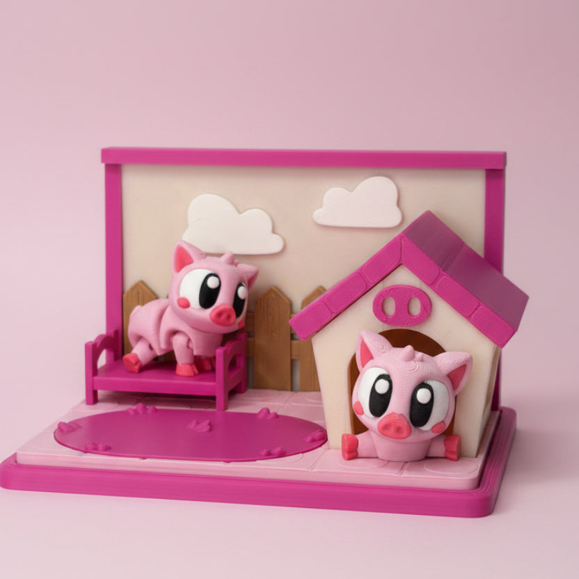 Pets Alive – Mini Pig House Play Set (With 2 Articulated Piglets)