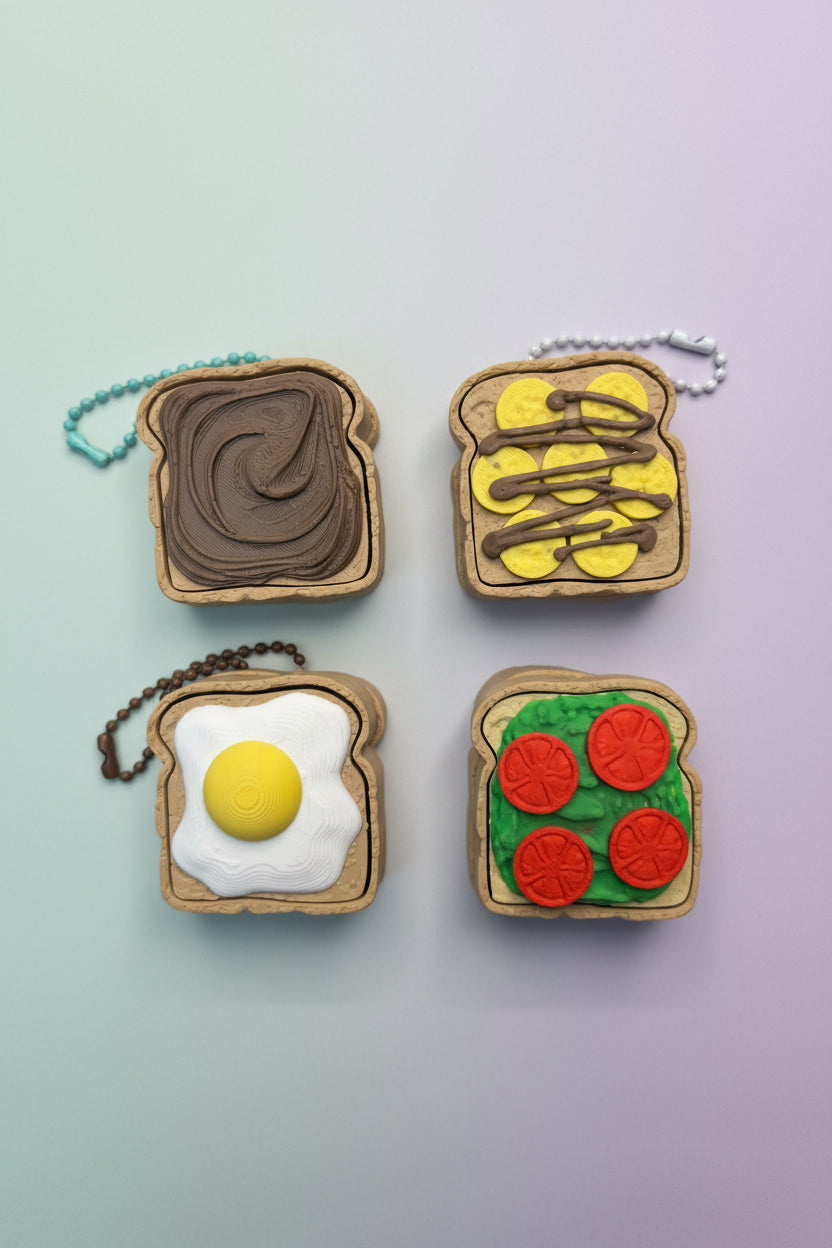 Toast Clicker Collection, Fidget Keychain