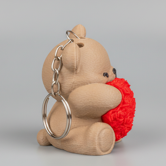 Heart Blossom Bear Clicker & Keychain – Click-Click Collectible
