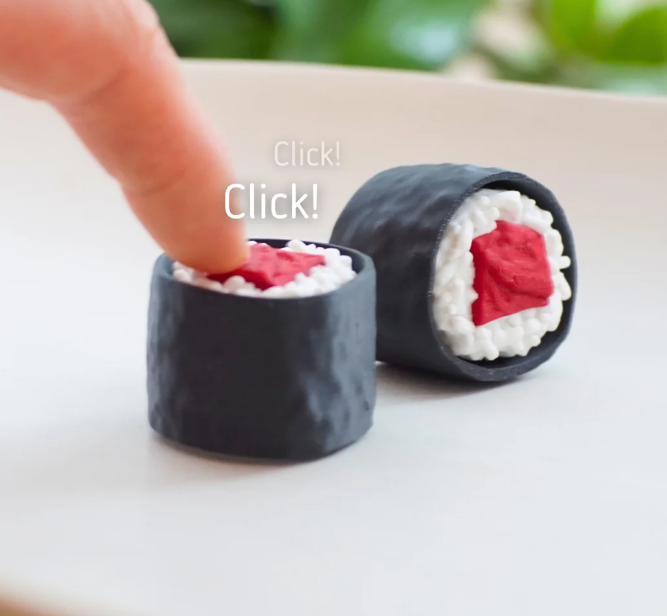 Tuna Roll Clicker โ Sushi Click Toy ( Keychain Version and decorative)