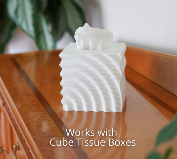 Ripple Tissue Box โ Luxe Collection | Square Tissue Box Cover