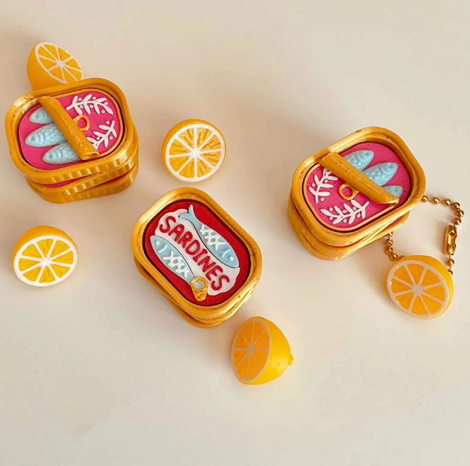 Sardine Clicker Keychain Fidget Toy