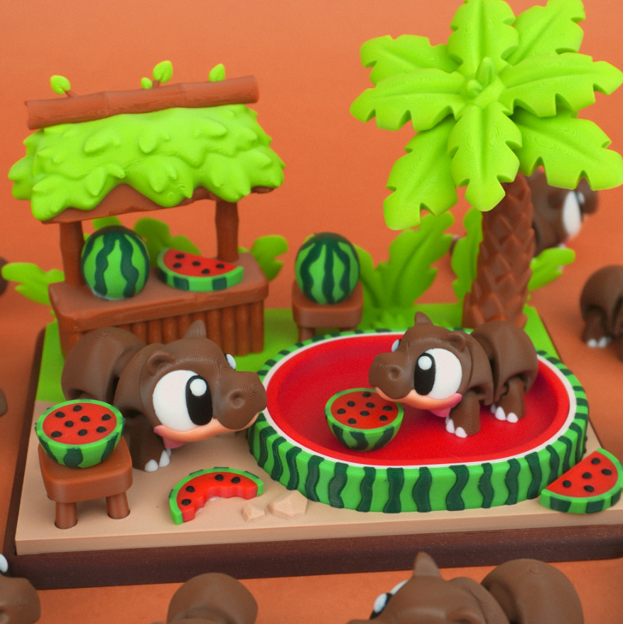 Hippo Watermelon Resort Play Set