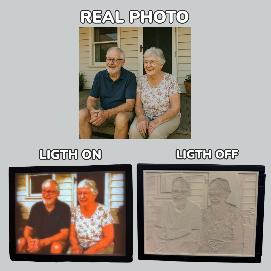 Custom Lithophane Light – Personalized 3D Photo Lamp