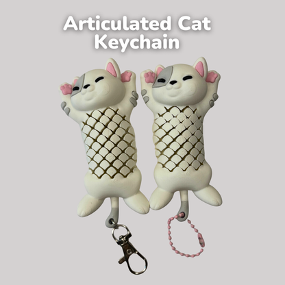 Articulated Cat Keychain – 3D Printed