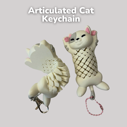 Articulated Cat Keychain – 3D Printed