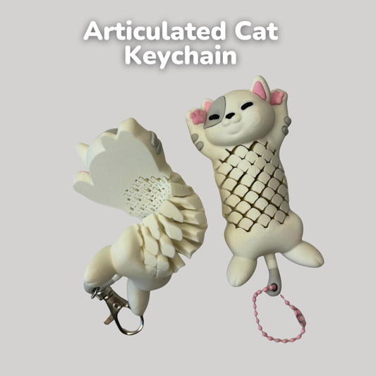 Articulated Cat Keychain – 3D Printed
