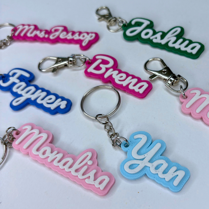 Custom Name Keychain Personalized 3D