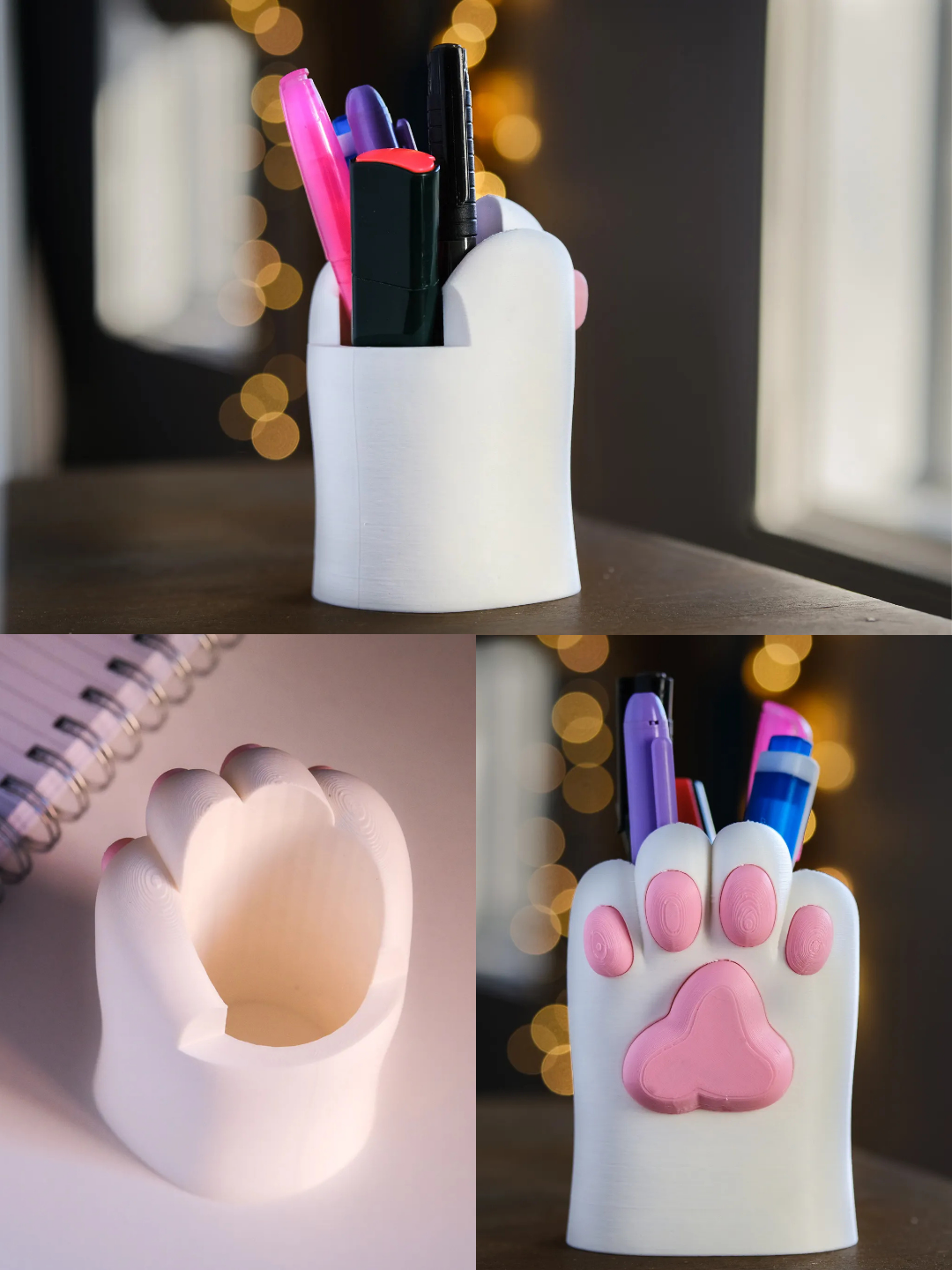 Pen Holder Cat Paw – 3D Printed Desk Organizer