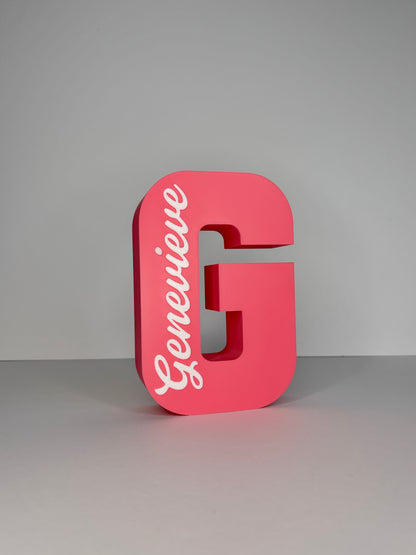 3D Decorative Letter with Personalized Name