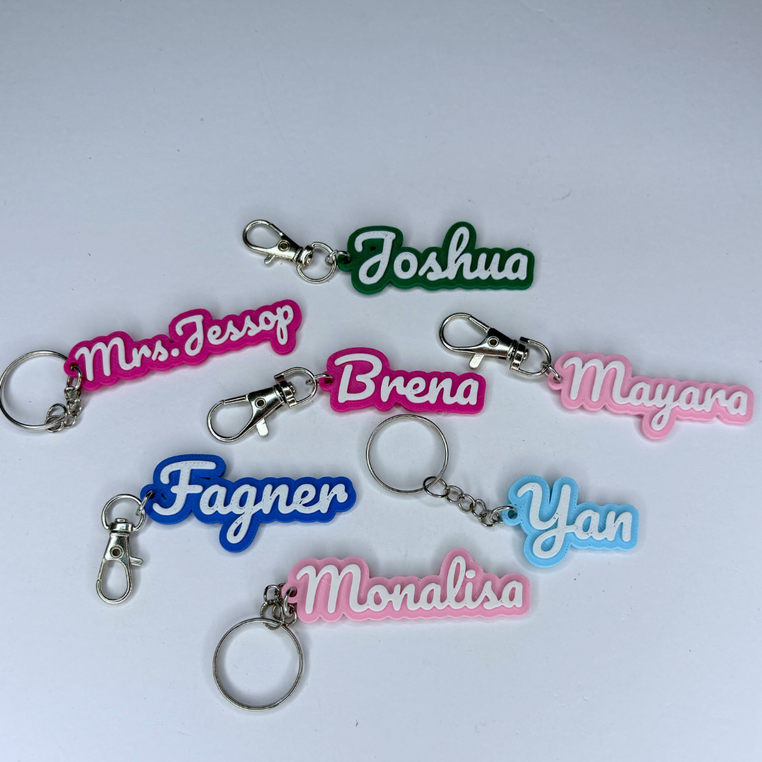 Custom Name Keychain Personalized 3D