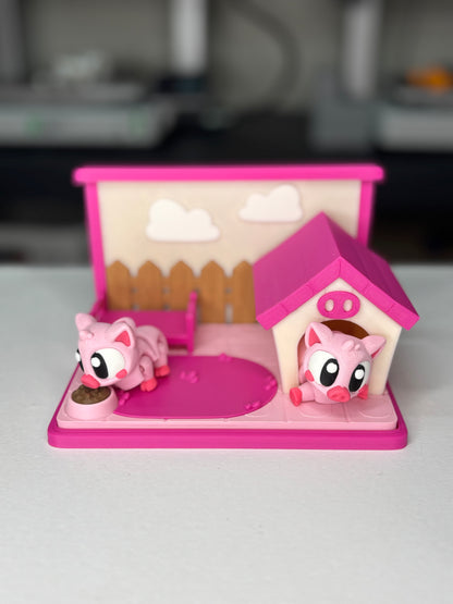 Pets Alive – Mini Pig House Play Set (With 2 Articulated Piglets)