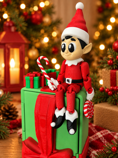 Christmas Elf Gift Box – Articulated Elf Playset 🎄🎁