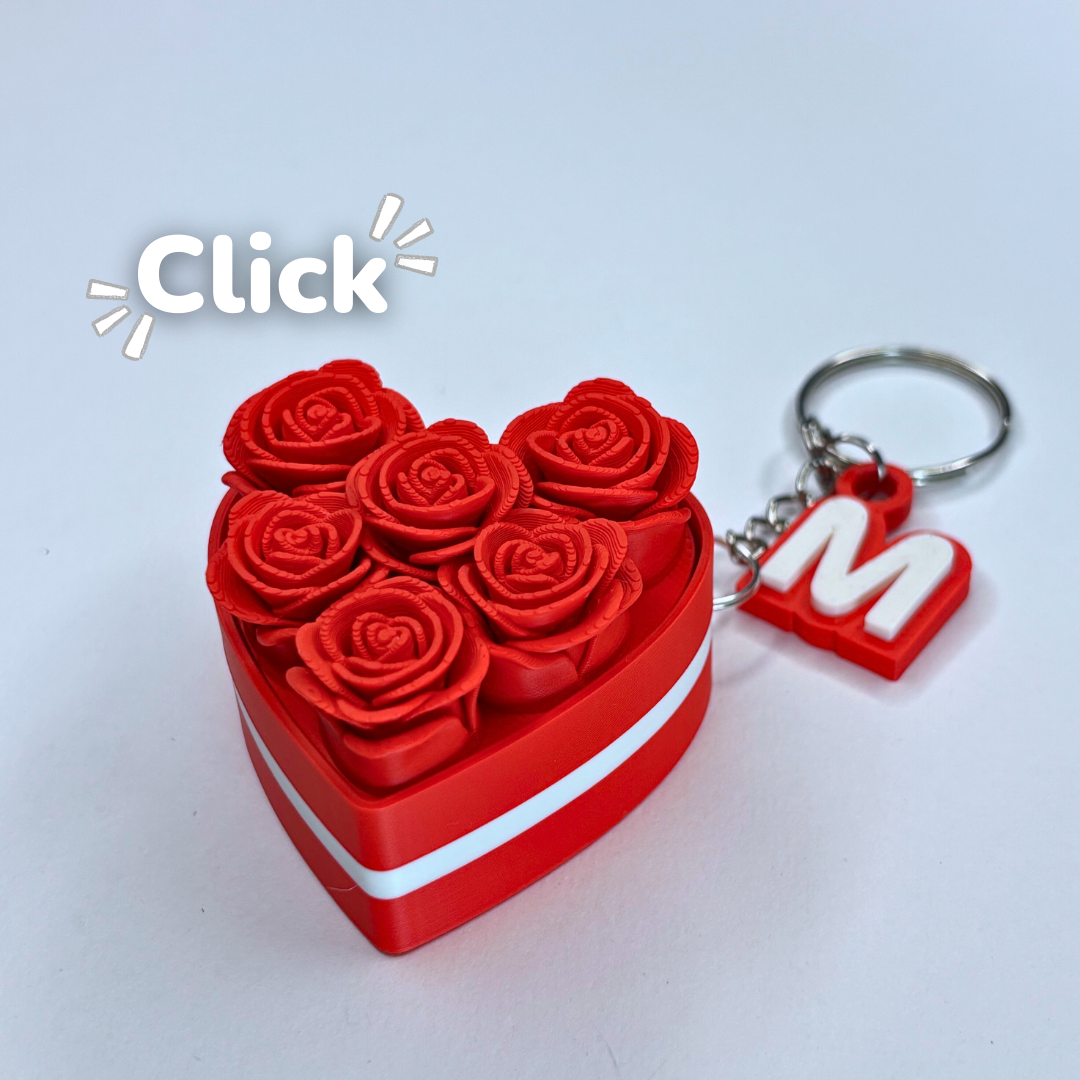 Rose Flowers Clicker & Keychain – Click-Click Collectible