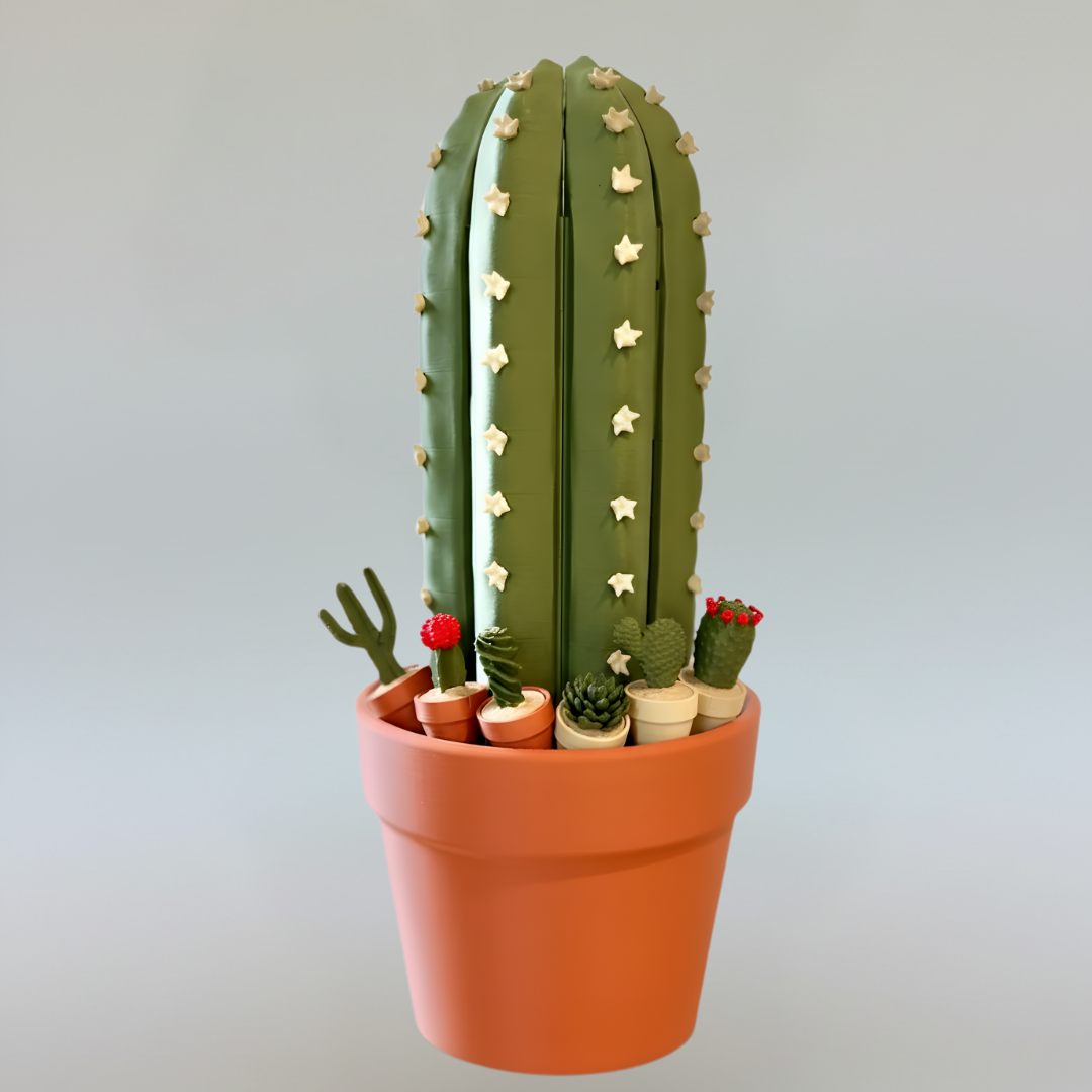 Cactus Play Fun – Modern Decorative Chess Set | 3D Printed Design