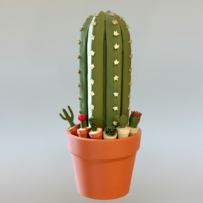 Cactus Play Fun – Modern Decorative Chess Set | 3D Printed Design