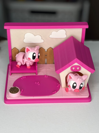 Pets Alive – Mini Pig House Play Set (With 2 Articulated Piglets)