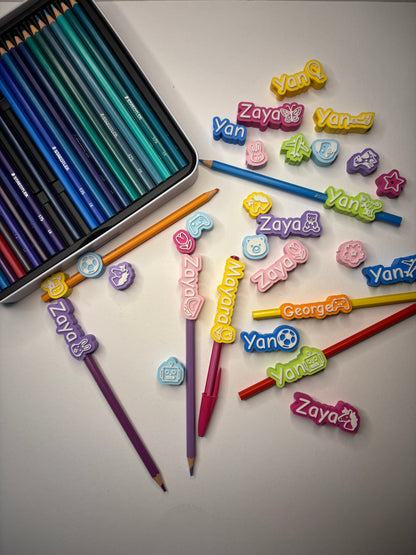 Personalized Name Tags for Pencils & Pens - Custom 3D Pendants