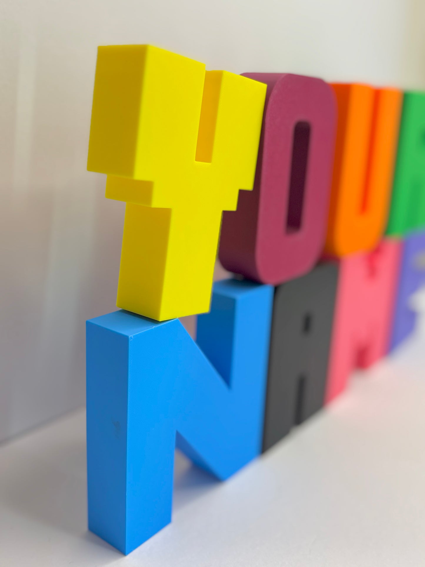 Custom 3D Name Stand Letter 100x20mm