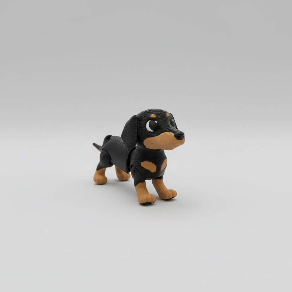Pets Collection – articulated 3D printed Dachshund figure