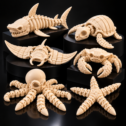 Ivory Sea Creatures – 3D Printed Skeleton Model