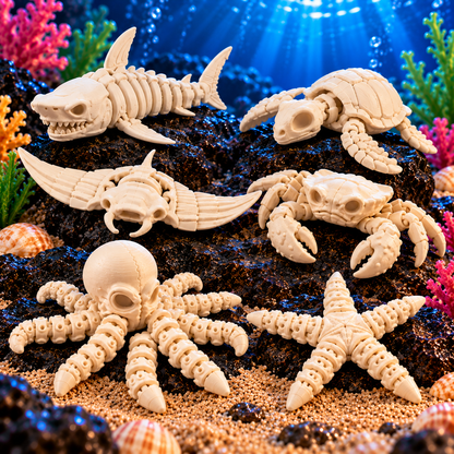 Ivory Sea Creatures – 3D Printed Skeleton Model