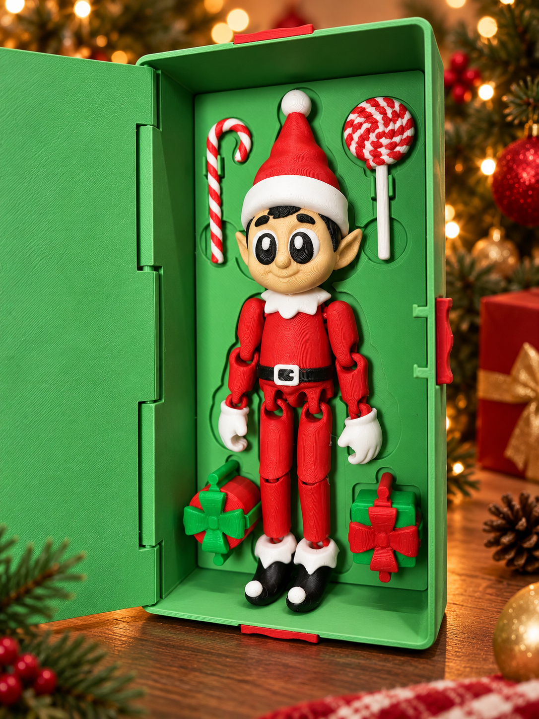 Christmas Elf Gift Box – Articulated Elf Playset 🎄🎁