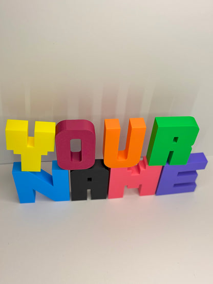 Custom 3D Name Stand Letter 100x20mm