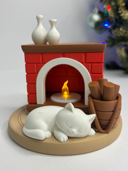 Kitty Night – Fireplace Lamp (Christmas Edition)