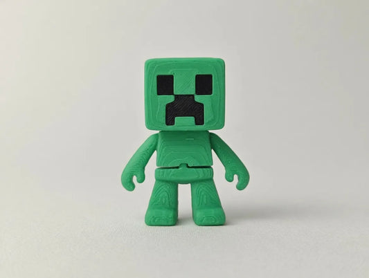 Green Pixel Monster Keychain