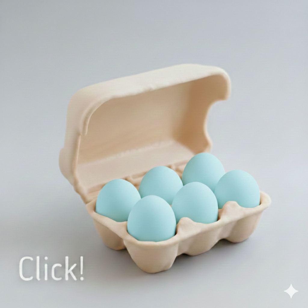 Easter Egg Clicker Box - Click-Click Collectible (Box of 6)