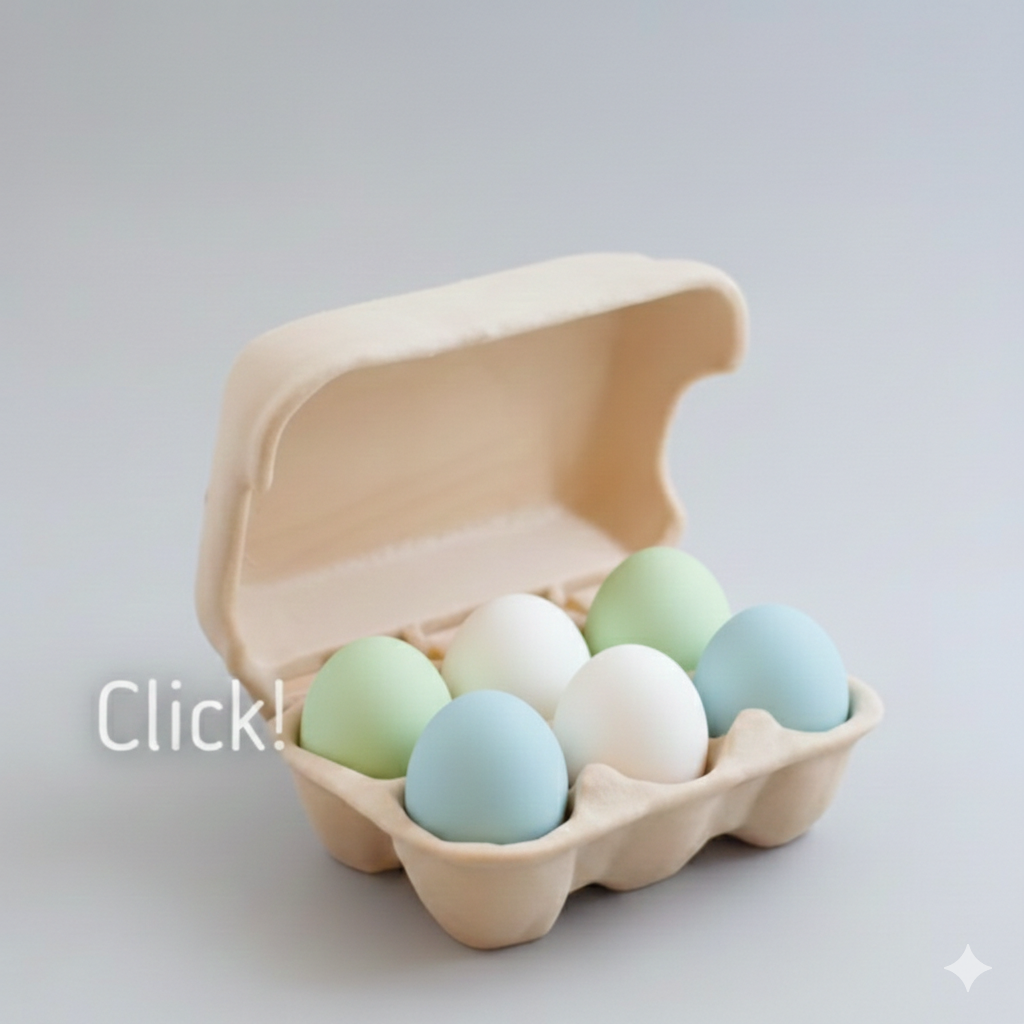 Easter Egg Clicker Box - Click-Click Collectible (Box of 6)
