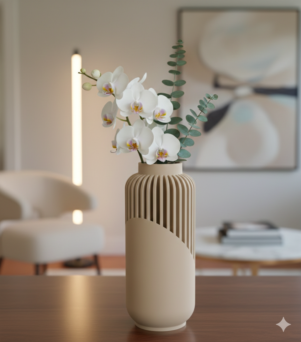 Vesa Vase – Luxe Collection | Modern 3D Printed Decorative Vase