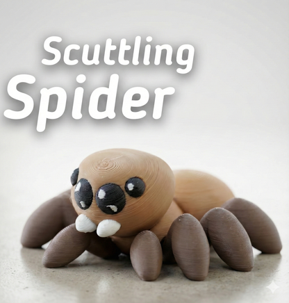 🕷️ Scuttling Cute Spider – Keychain / Decorative Version