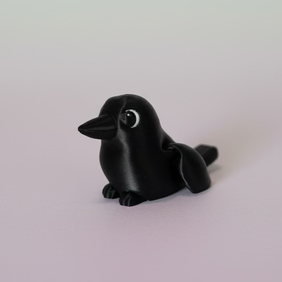 Flying Friends Collection – articulated 3D printed Crow figure