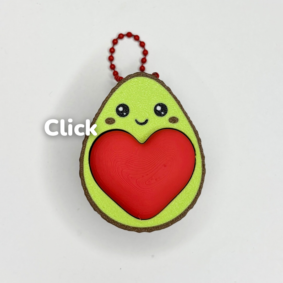 Cute Avocado Clicker Keychain – Click Toy
