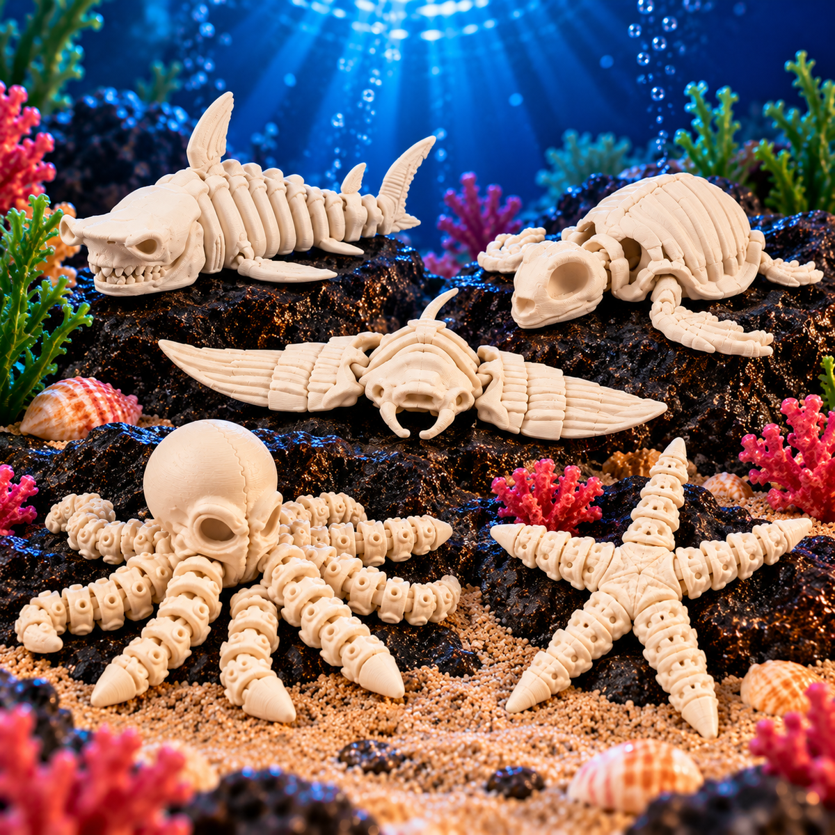 Ivory Sea Creatures – 3D Printed Skeleton Model