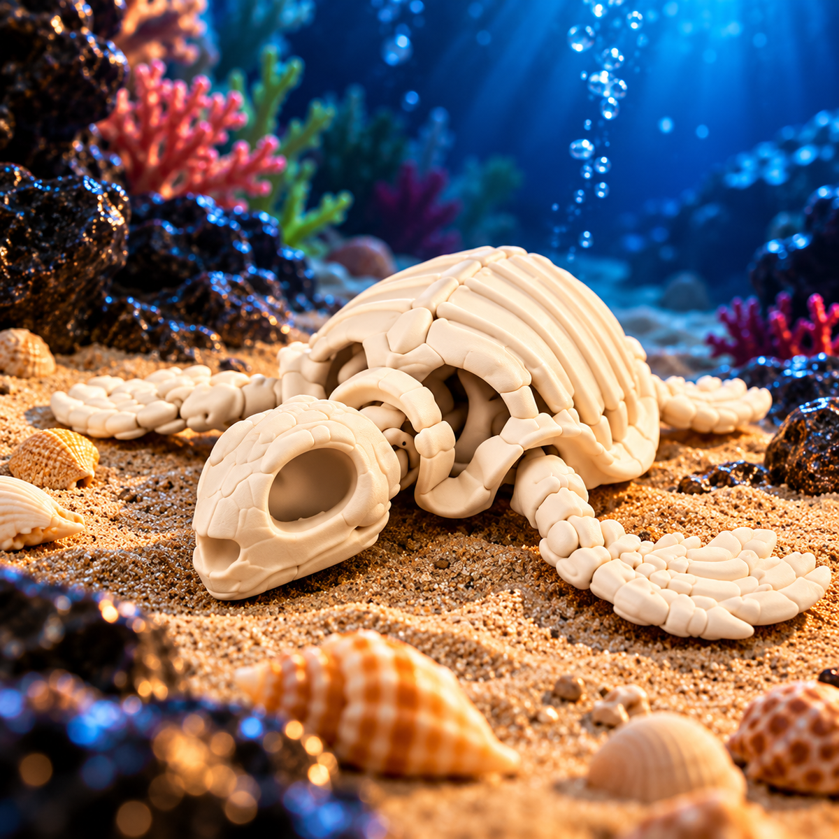 Ivory Sea Creatures – 3D Printed Skeleton Model