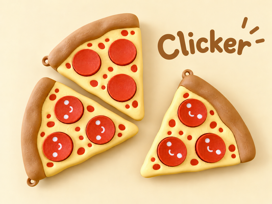 Pizza Slice Multi Clicker Keychain Fidget Toy