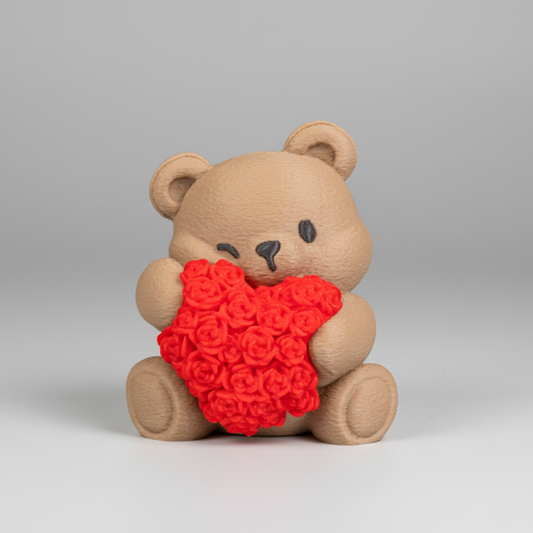 Heart Blossom Bear Clicker & Keychain – Click-Click Collectible