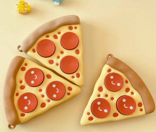 Pizza Slice Multi Clicker Keychain Fidget Toy