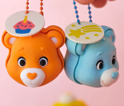 Cute Bear Fidget Clickers Keychain