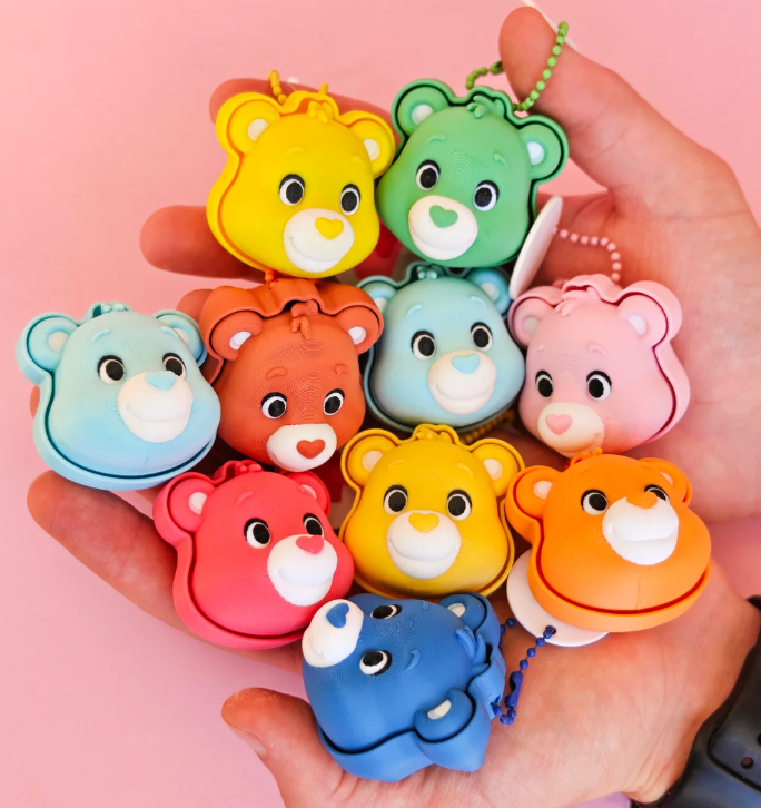 Cute Bear Fidget Clickers Keychain