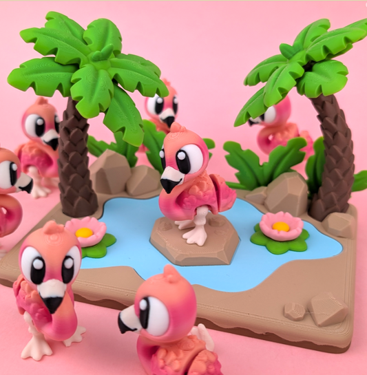Tropical Flamingo Lagoon Play Set