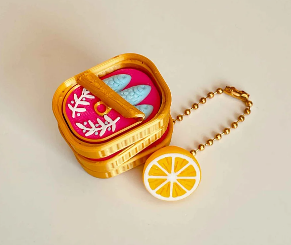 Sardine Clicker Keychain Fidget Toy