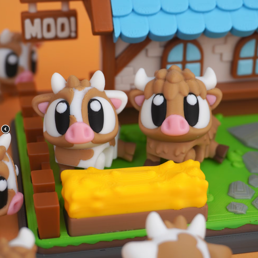 Highland Cow Country House Play Set
