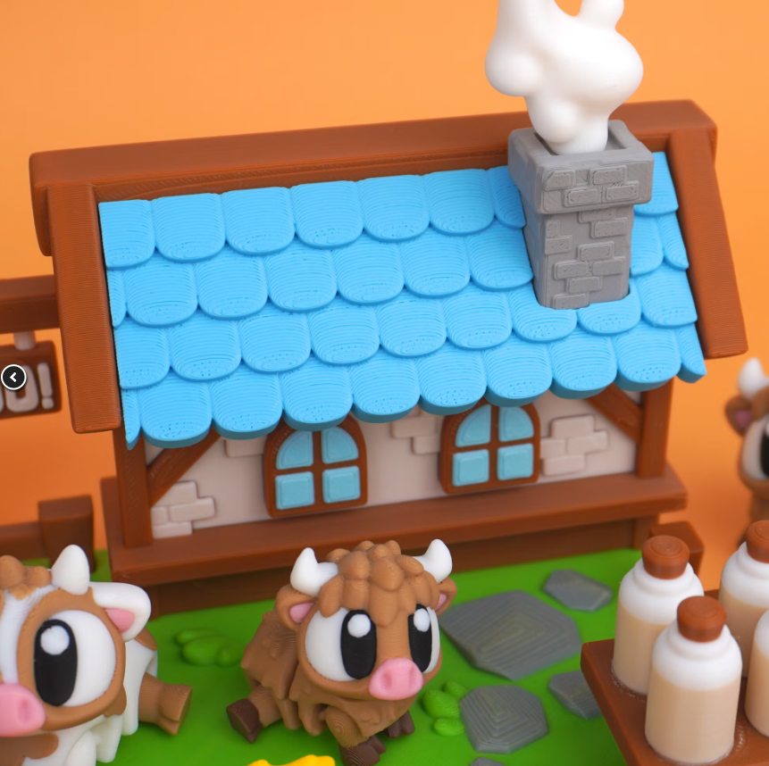 Highland Cow Country House Play Set
